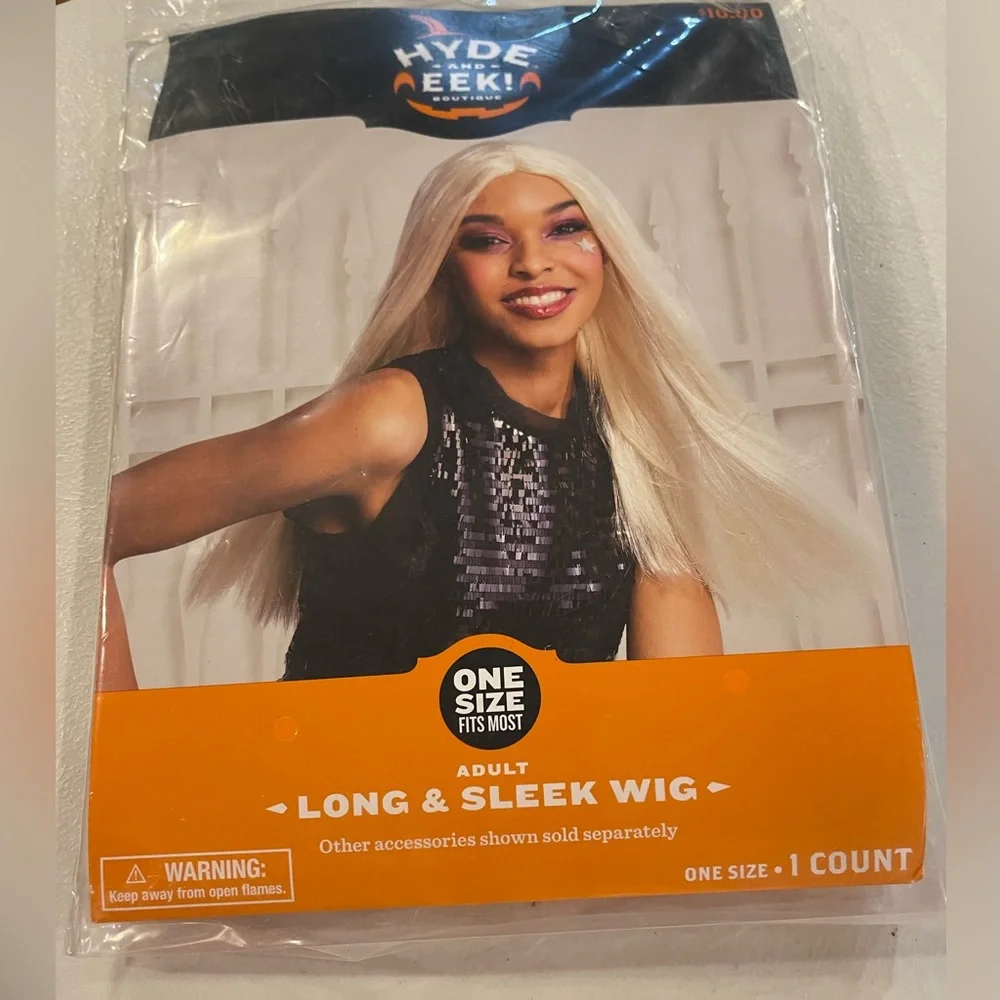 Adult long & sleek blonde wig, one size fits most Hyde‎ and Eek! NWT